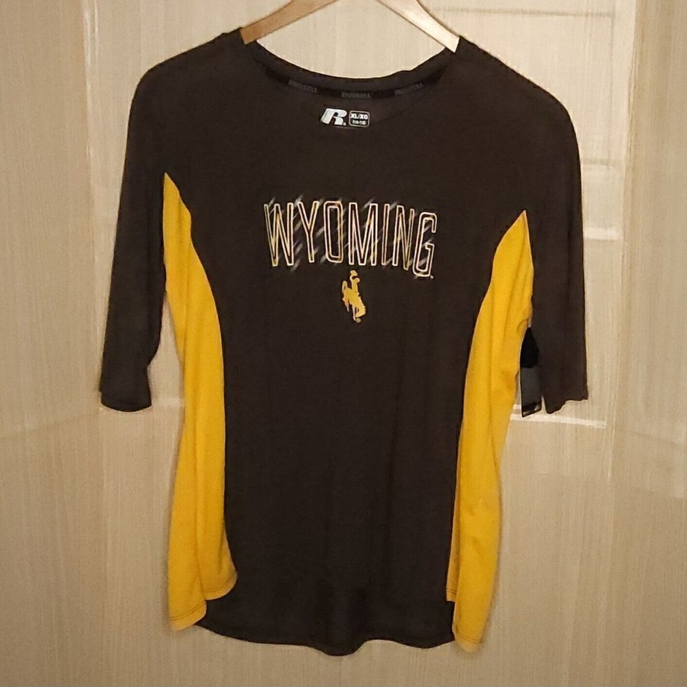 Russell Athletic New University Of Wyoming Collegiate Brown Dolman Sleev…